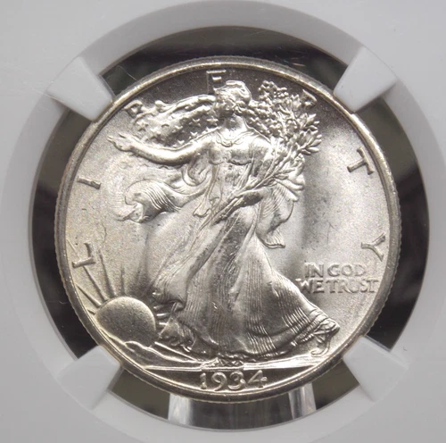 1934 "P" Walking Liberty Half Dollar 50c NGC MS66 CAC #003 BU Unc ECC&C, Inc.