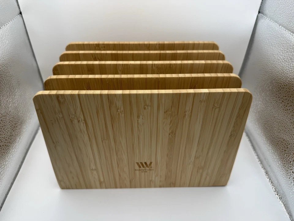 Mobile Vision Bamboo 5 件装纸、文件夹、设备桌面收纳盒 — 第 3/4 张图片