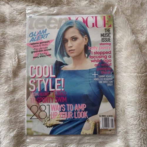 Teen Vogue Magazine Katy Perry Music Issue Neon Floral Fashion Haircare 2012