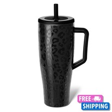 BruMate Era 40 oz Tumbler with Handle and Straw 100% Leakproof, Onyx Leopard