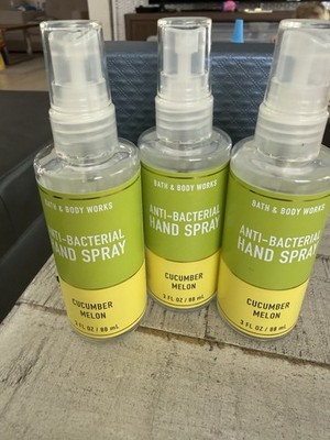 Bath & Body Works Lot Of 3. Antibacterial Hand Spray Cucumber Melon. 3oz Each.