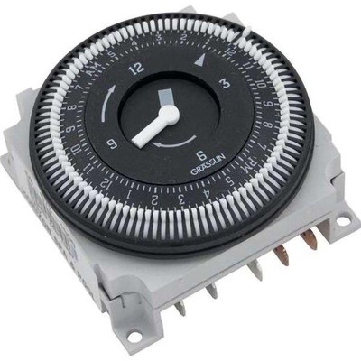 Grasslin 24 hr Spa Time Clock, SPDT 120V, Panel Mount (FM/1 STUZ 120V)