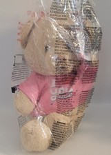 Gund  I Love You  Sustainable 12" Message Bear with Pink T-Shirt Tan Bear