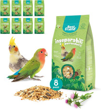 Mangime Completo per Inseparabili E Parrocchetti Mangime per Gli Uccelli Con Car