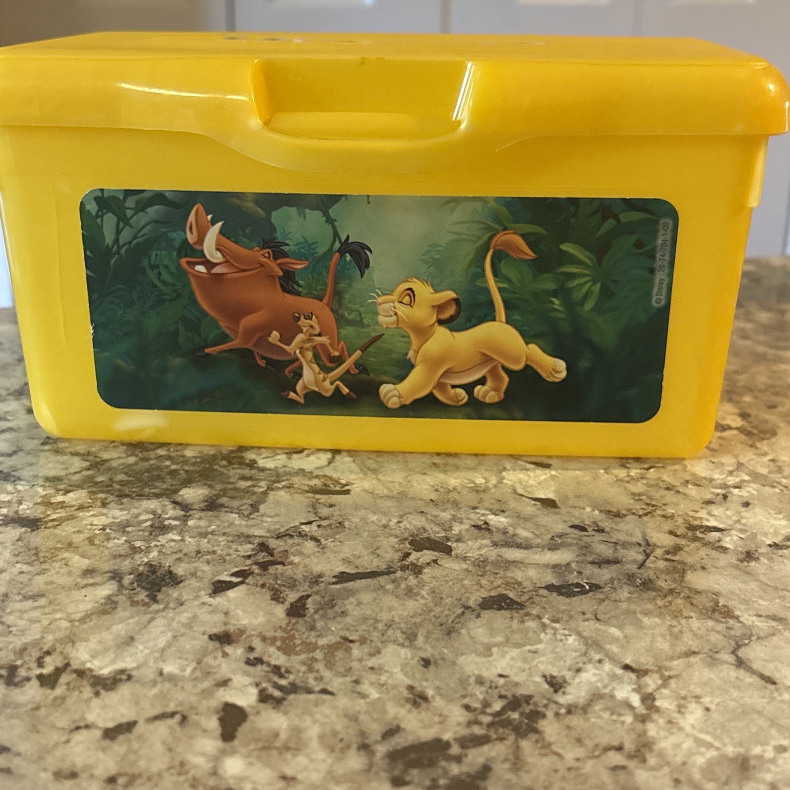 Vintage Disney Lion King Yellow Huggies Baby Wipes Container EMPTY