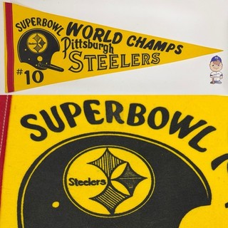 Vintage 1976 Pittsburgh Steelers NFL Football Pennant 12x29.5 Inches Super Bowl