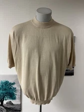 norm thompson Vintage Short Sleeve sweater mens Silk/cotton Blend Size Xl