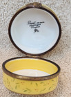 Gérard Ribiere Yellow and Pink Hat Box with Hat Limoges Peint Main Trinket Box — photo 7