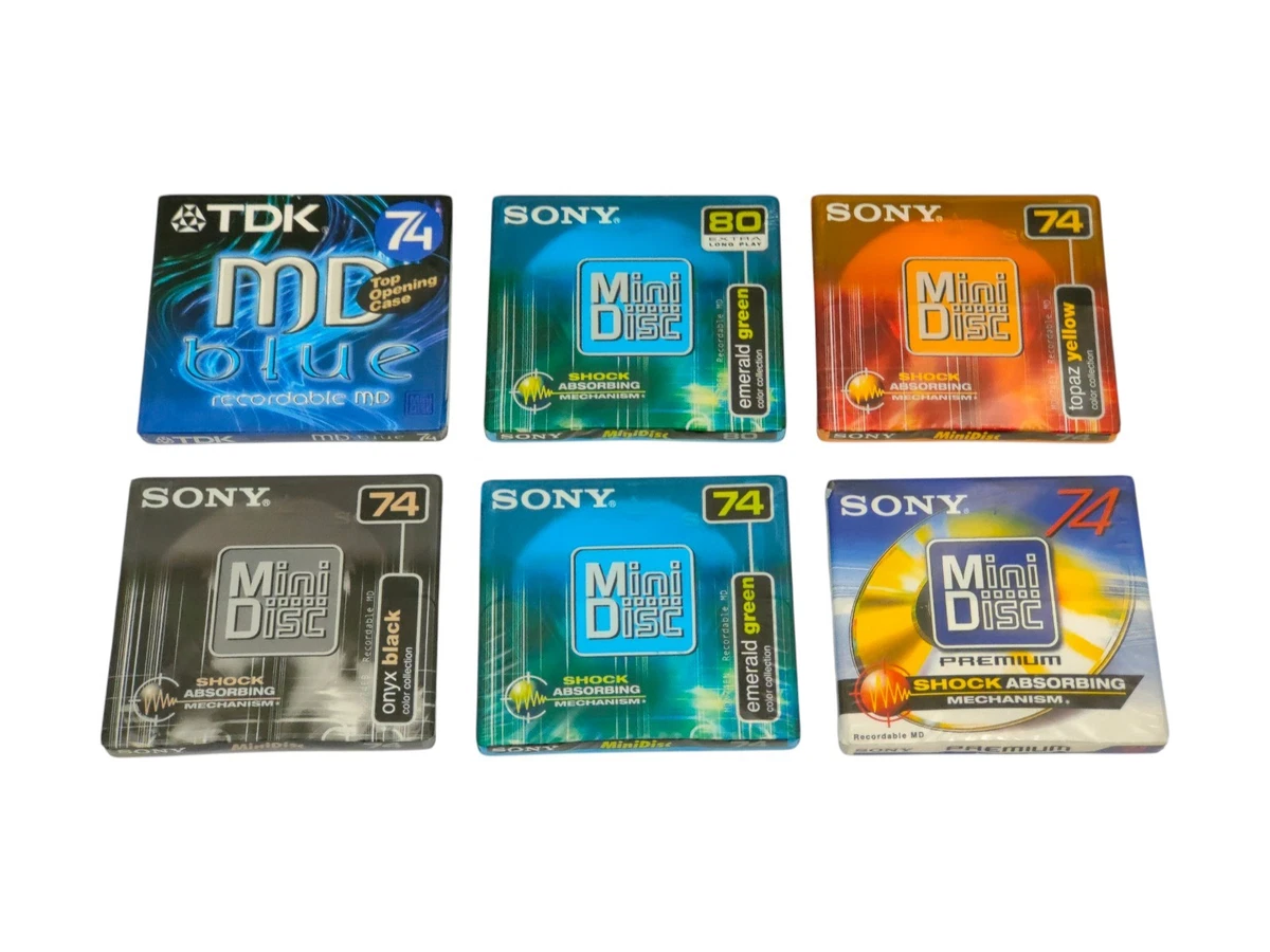 Lot De 10 Minidisc Sony Série Neige - 80 Minutes - Neufs Sous Blister