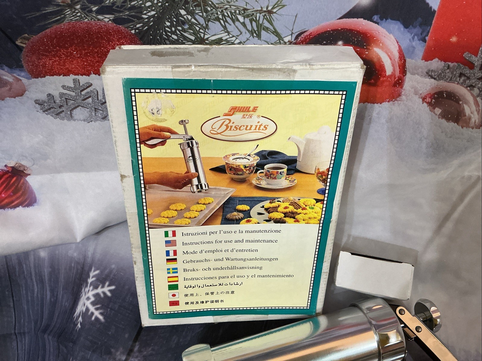 New Shule Biscuits Stainless Steel Spritz Cookie Press Dough Pastry & Discs