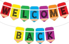 KatchOn, Welcome Back Banner for Classroom Decorations - Large, 10 Multicolor 
