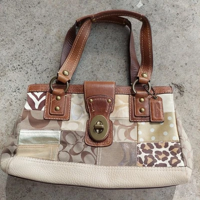 Coach Patchwork Satchel/Top Handle Bag Medium Bags & Handbags for