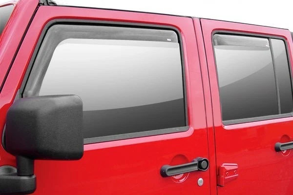 For Jeep Wrangler JK 18 Westin In-Channel Smoke Front & Rear Window Deflectors Foto 2 de 4