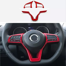 Coprivolante rosso 3 pezzi per accessori NISSAN KICKS 2017-2023