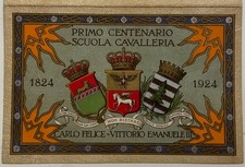 SCUOLA CAVALLERIA REGIO ESERCITO CENTENARIO TORINO 1824.1924 TESSERA INVITO