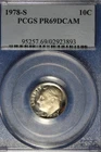 1978 S PCGS PR69DCAM ROOSEVELT DIME #B51373