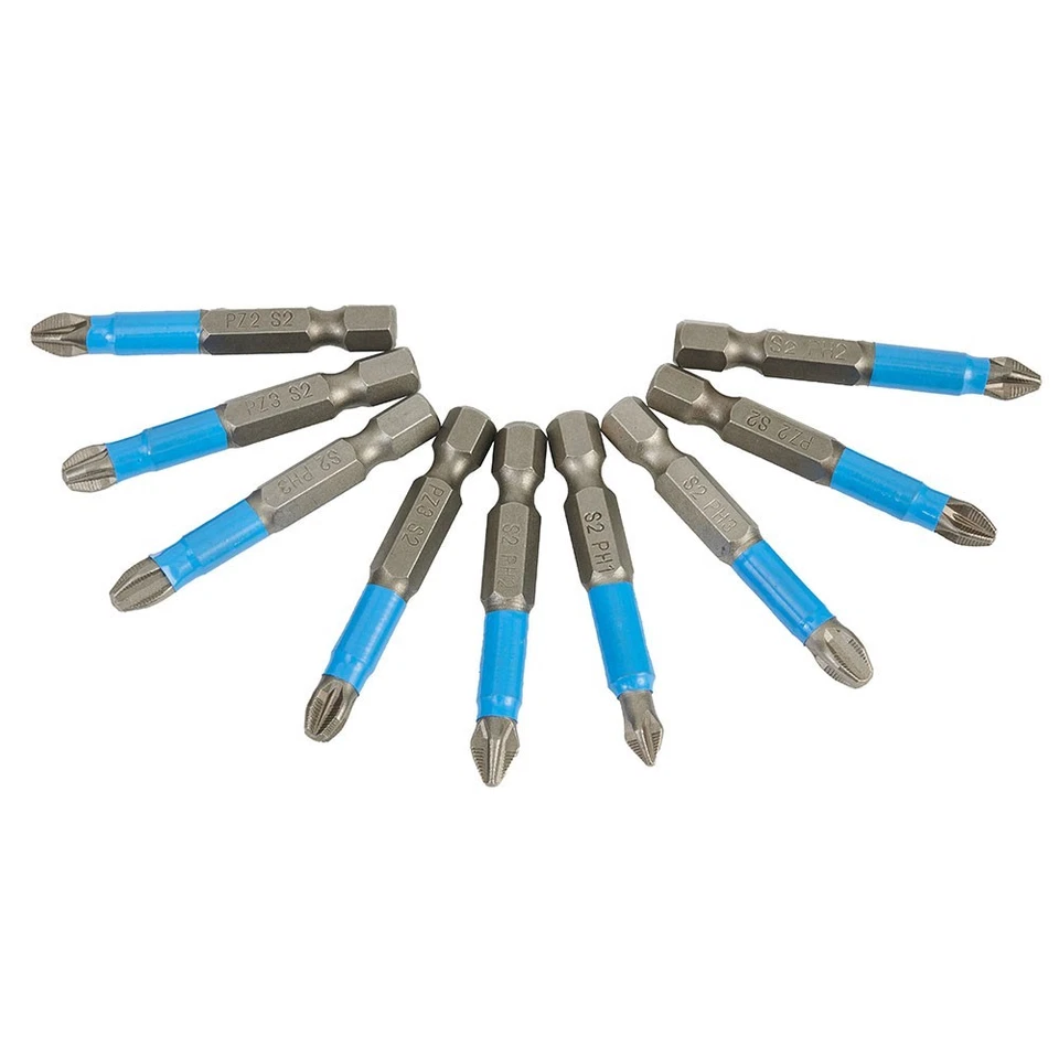12 Pcs Magnetic Non-slip Screwdriver Bit Set 50mm Length PH1 2 3 PZ1 2 3 - Image 4 of 4