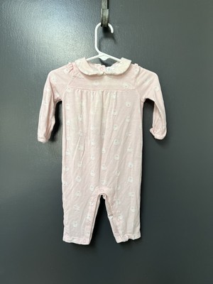 Angel Dear Bamboo Sleeper Pink Sheep 0-3M Collared Girl