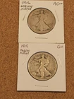 1916 AG++ and 1919 G+ Low Mintage Liberty Walking Half Dollars