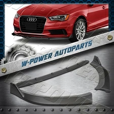Matt Black For 2014-2016 Audi A3 Sport Front Bumper Body Splitter Spoiler Lip