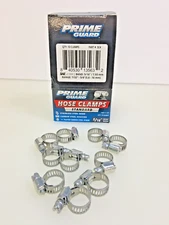 Prime Guard/Amgauge #4 Mini Hose Clamps Range 1/4"-5/8" Stainless Steel - 10 pcs