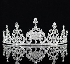 Elegant Clear Crystal Rhinestone Tiara Crown Bridal Pageant Prom Wedding T73