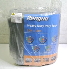 Rengue 20FT x 30FT Heavy-Duty Poly Tarp 16 Mil Thick