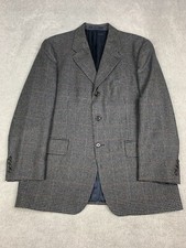 Ralph Lauren Mens 42r Wool Blazer Tweed Houndstooth Plaid Suit Jacket