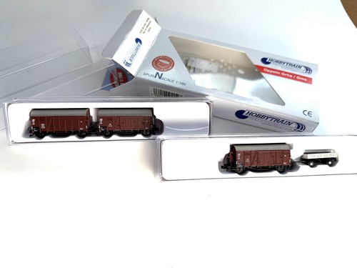 Spur N Güterwagenset Oppeln DB mit Hänger, 4-teilig - Hobbytrain 24003 - NEU | Zustand: Neu