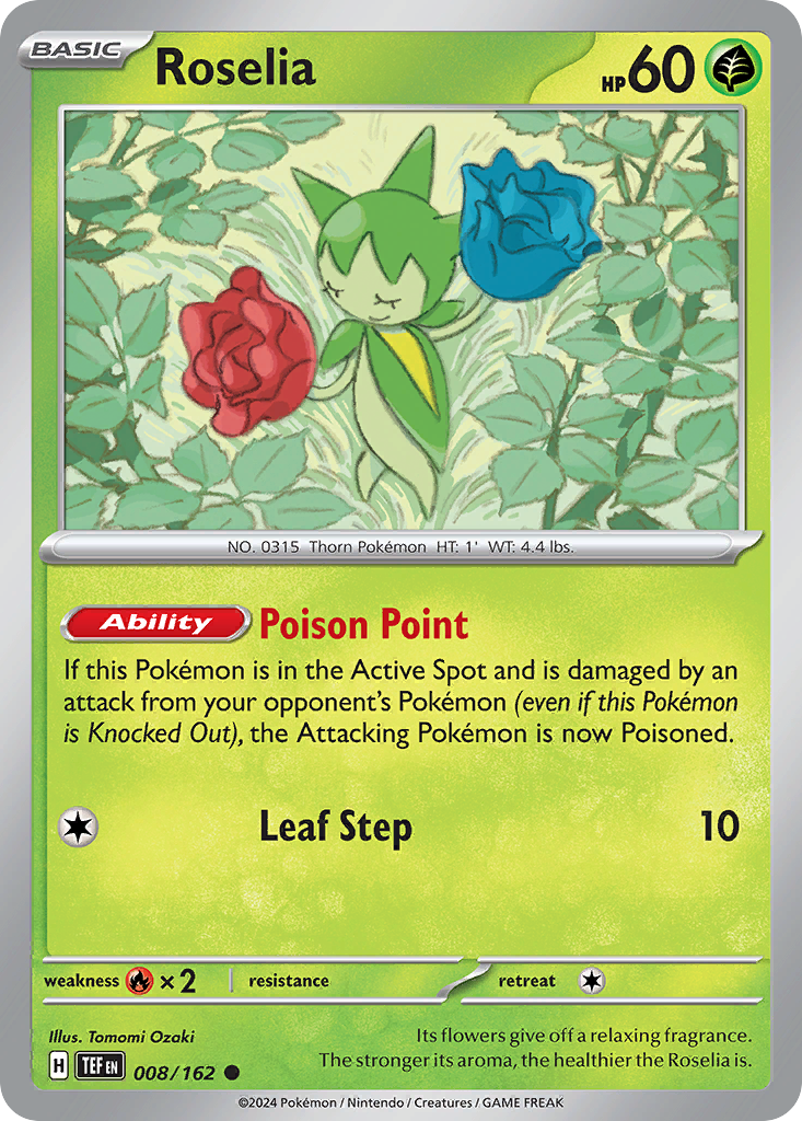 Roselia 8/162 Common | Temporal Forces | Pokemon Card | eBay