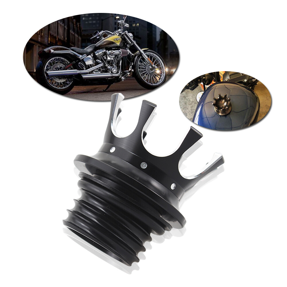 King Crown Gas Cap Fuel Tank Cover For Harley Softail Sportster XL883 Road King - Foto 3