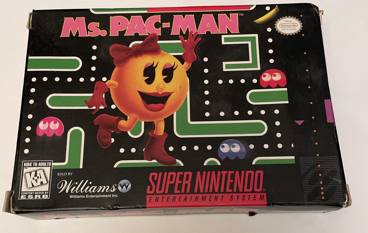 Ms. Pacman COMPLETE BOX - SUPER NINTENDO SNES 105a | eBay