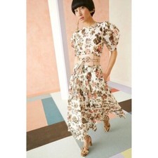 $940 Ulla Johnson Women Set Eugenie Tiered Ruffle Daisy Skirt Kiki Floral Top 10