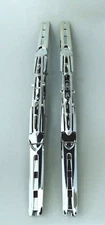20" Inch Chrome Double Blade Windshield Wiper 2PC Set All Season