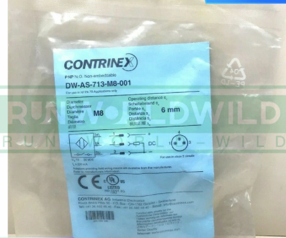 1 Stück für Ganzmetall Näherungsschalter DW-AS-713-M8-001