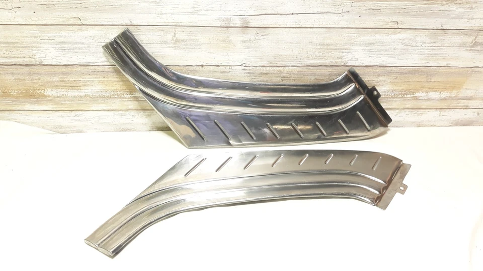 Hudson Super Wasp 1954 panel trasero Qtr acero inoxidable diagonal borde Rh/Lh fabricante de equipos originales Foto 4 de 4