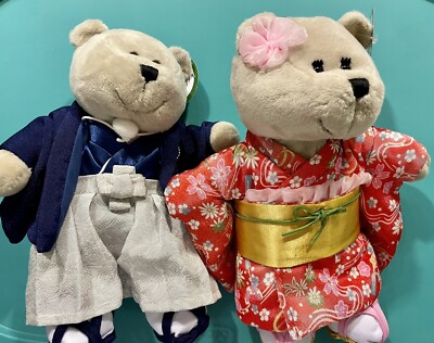 Starbucks JAPAN Bearista Bear Boy & Girl Kimono Plush Set Spring Starbucks JAPAN Bearista Bear Boy & Girl Kimono Plush Set Spring