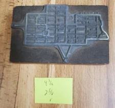 Printing Letterpress Block Decorative Le Sueur Co. 4 3/16 x  2 5/8