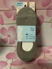 Peds Women's 4 Pcs Black No-Show Socks Size Medium 5-10