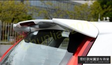 Rear Unpainted Trunk Wing Spoiler For Honda Fit Jazz Hatchback Gk5 Rs Led 14-19