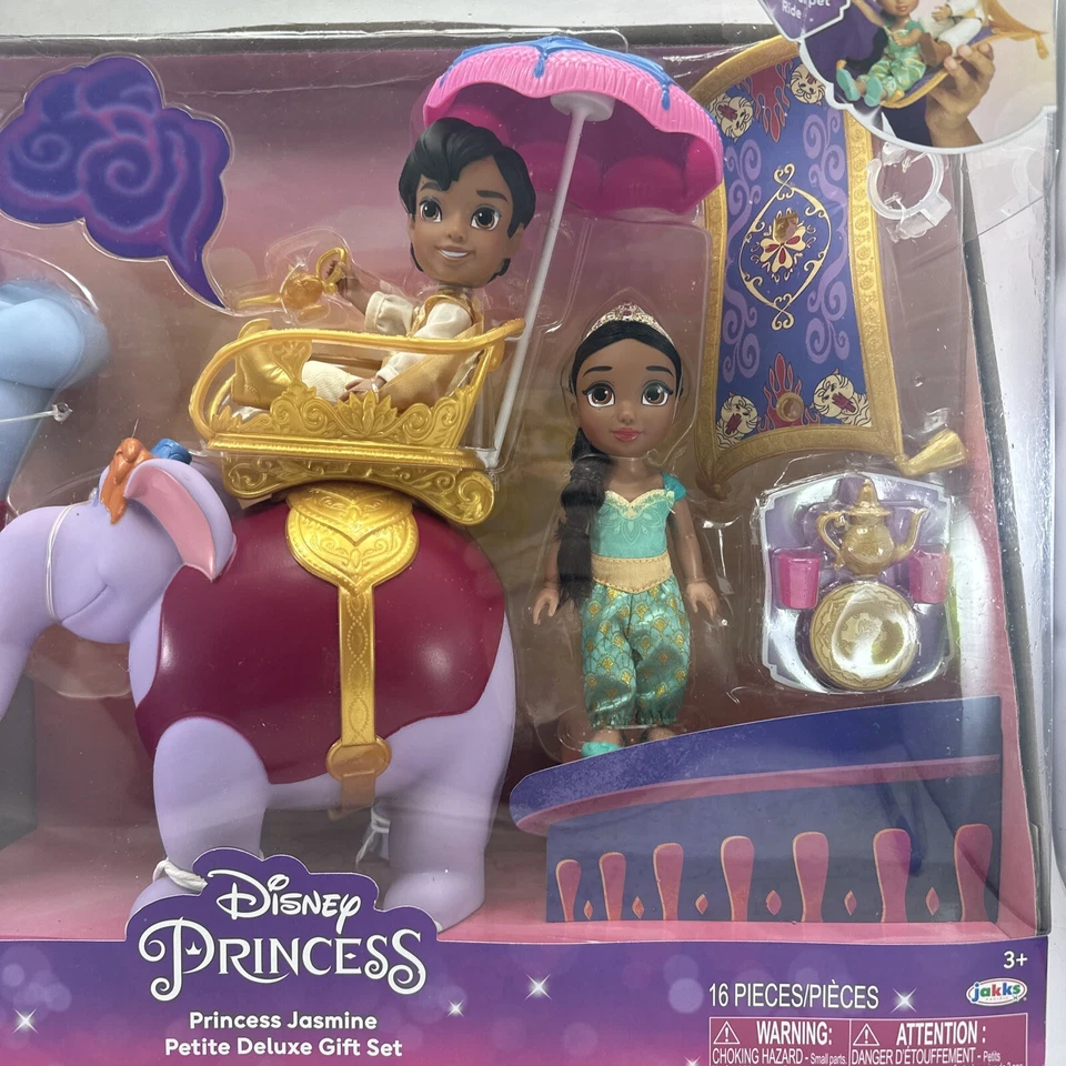 Disney Princesa Jazmín Pequeño Deluxe Set de Regalo Aladdin Genie Nuevo con Alfombra Mágica Foto 4 de 4