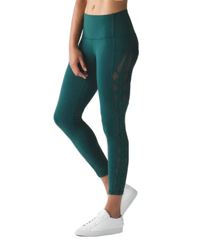 Lululemon High Times Pant (Rhythm) Leggings Deep Green Teal Size 4