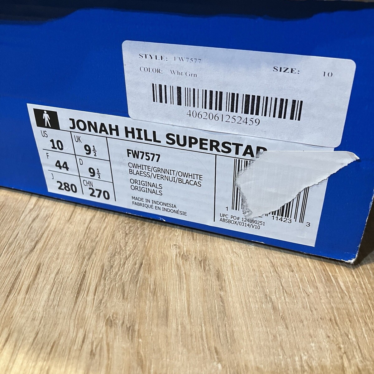 Adidas Superstar White 2020 Jonah Hill BRAND NEW Mens Size 10 Low