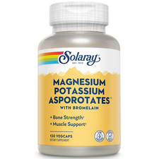 Solaray Magnesium and Potassium Asporotates  60 Servings  120 VegCaps