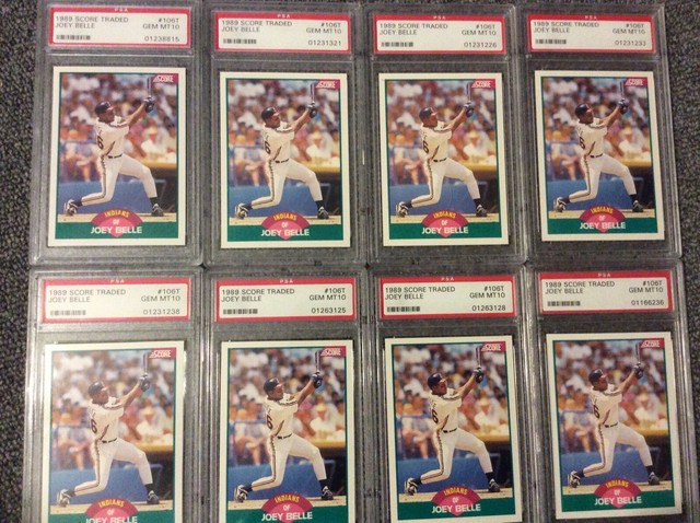 Albert Joey Belle 1990 Leaf PSA Mint 9 Rookie Card Rc Bonus Card See 