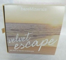 BareMinerals Velvet Escape Kit of 6 eye shadow Sand Shell Fog Sea Coconut Wldflr