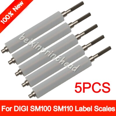 5x Rubber Roller For DIGI SM100 SM110 Label Balance Platen Backing Paper Roller