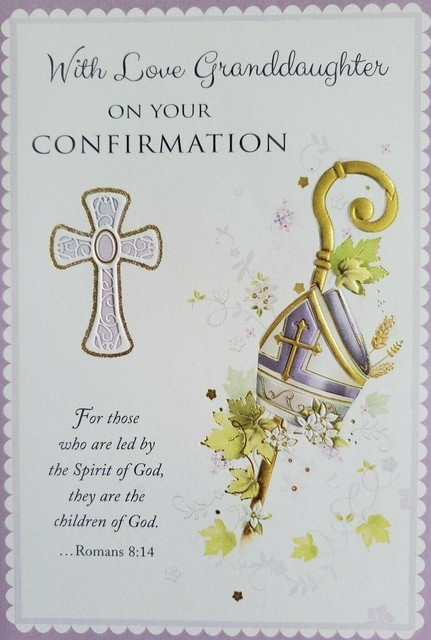 'With love granddaughter on your confirmation' confirmation greeting ...