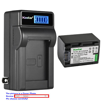 Kastar Battery LCD Wall Charger for Sony DCR-HC39 DCR-HC40 DCR-HC41 DCR-HC42