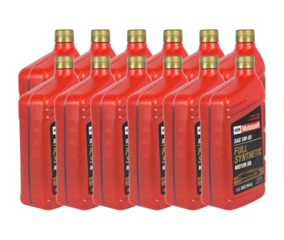 #ad Motorcraft XO5W50QGT Full Synthetic Motor Oil SAE 5W 50 1 Quart Pack of 12 $145.00